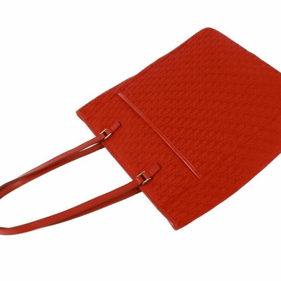Authentic Christian Dior Red monogram canvas tote - Picture 7 of 10